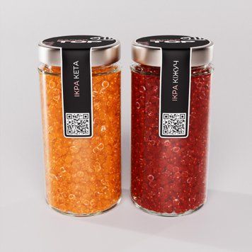 Икра "Кижуч+Кета" CapsFood имитированная в Банке 500+500 г 881110311 фото
