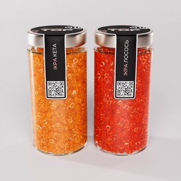 Икра "Лосось+Кета" CapsFood имитированная в Банке 500+500 г 881110312 фото