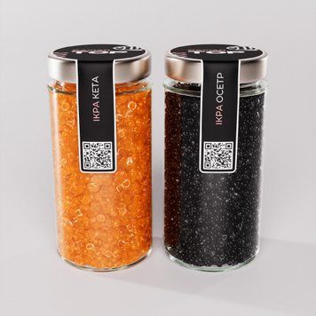 Икра "Осётр+Кета" CapsFood имитированная в Банке 500+500 г 881110313 фото