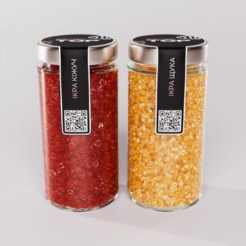 Икра "Кижуч+Щука" CapsFood имитированная в Банке 500+500 г 881110318 фото