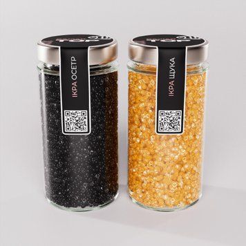Икра "Щука+Осётр" CapsFood имитированная в Банке 500+500 г 881110321 фото