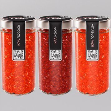 Икра "Горбуша+Кижуч+Лосось" CapsFood имитированная в Банке 500+500+500 г 881110325 фото