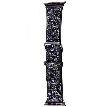 Ремінець Bling World Rock Diamond для Apple Watch 38/40/41/42mm(ser.10) (Чорний) 67896 фото
