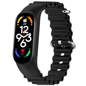 Ремінець Ocean Band для Xiaomi Mi Band 3/4/5/6/7 (Чорний / Black) 64769 фото
