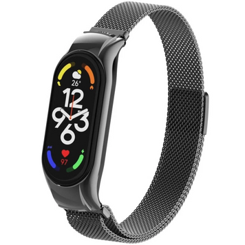 Ремінець Milanese Loop Design для Xiaomi Mi Band 3/4 (Чорний) 32590 фото