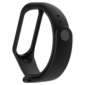 Силіконовий ремінець для Xiaomi Mi Band 3/4 (Чорний) 25252 фото