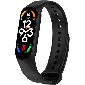 Силіконовий ремінець для Xiaomi Mi Band 7/6/5 (Чорний / Black) 77052 фото
