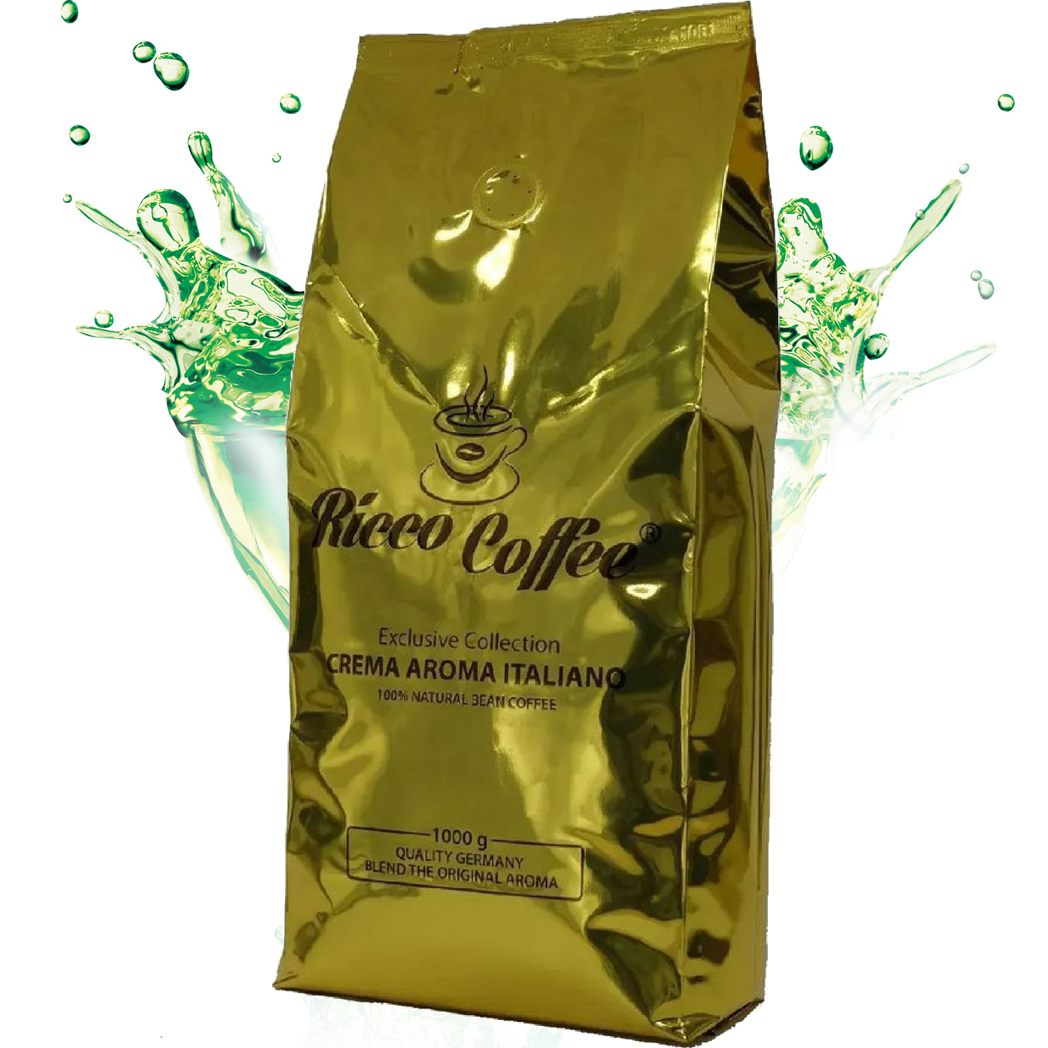 Кава в Зернах Ricco Crema Aroma Italiana 225 г (80/20)