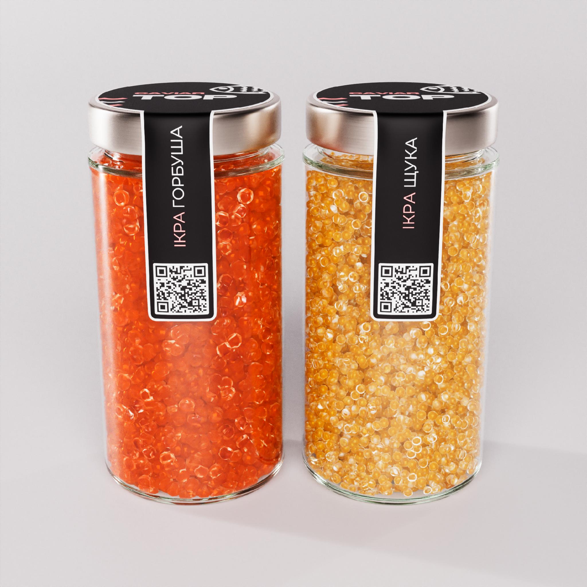 Ікра "Горбуша+Щука" CapsFood імітована в Банці 500 г