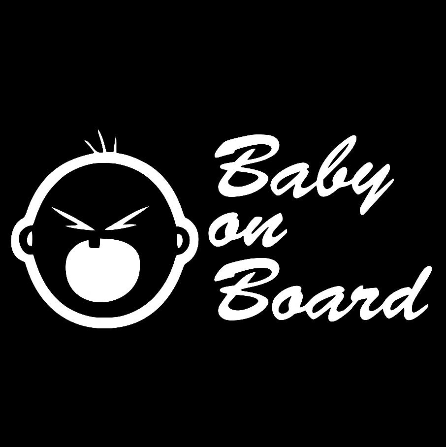 Наклейка на Автомобіль на Скло Дитина в Автомобілі Baby on Board #08 12*25 см + Монтажна плівка — 2