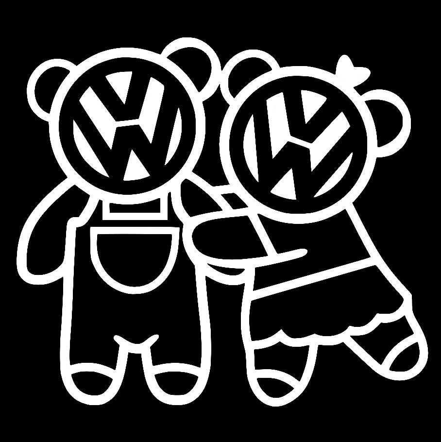 Наклейка на Автомобиль на Стекло Ребёнок в Автомобиле Volkswagen 23*25 см + Монтажная пленка — 2