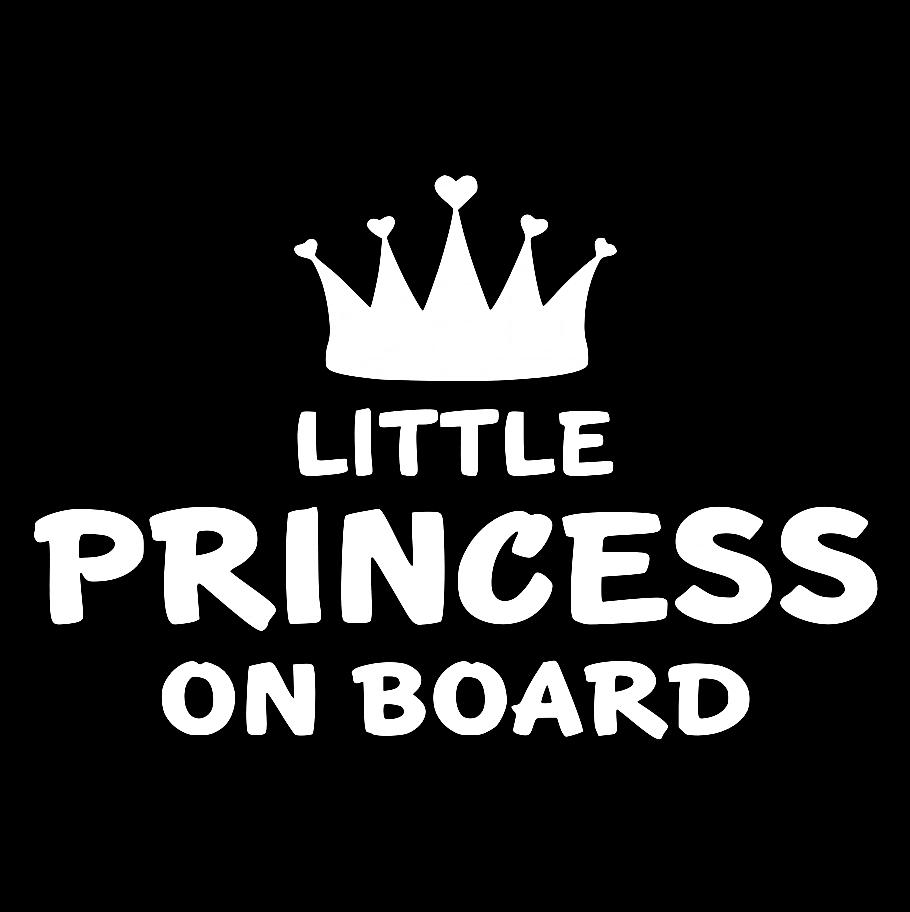 Наклейка на Автомобиль на Стекло Ребёнок в Автомобиле Princess on Board 17*25 см + Монтажная пленка — 2