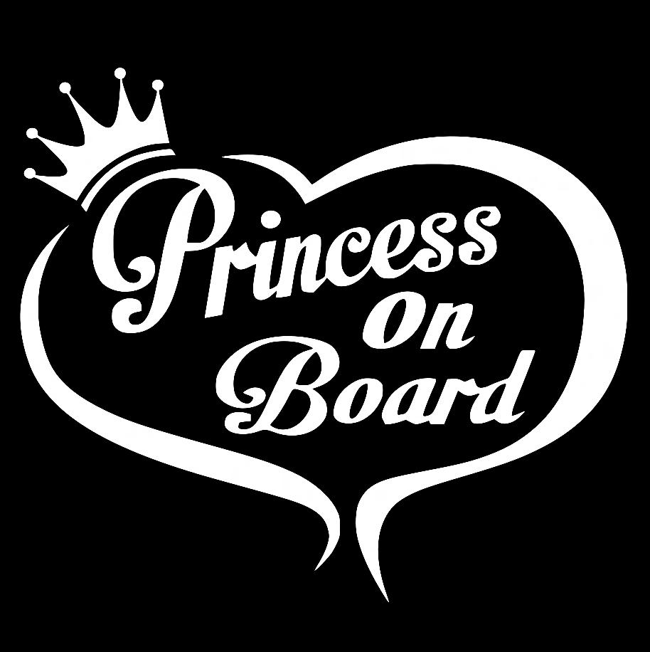 Наклейка на Автомобиль на Стекло Ребёнок в Автомобиле Princess on Board #05 22*25 см + Монтажная пленка — 2