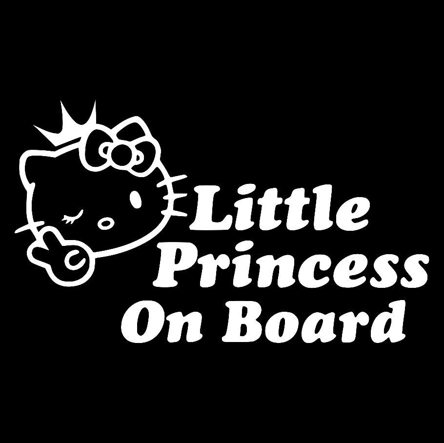 Наклейка на Автомобіль на Скло Дитина в Автомобілі Little Princess on Board #07 18*30 см + Монтажна плівка — 2