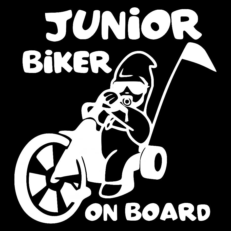 Наклейка на Автомобіль на Скло Дитина в Автомобілі Junior Baby Biker on Board 25*24 см + Монтажна плівка — 2