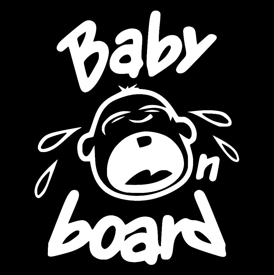Наклейка на Автомобіль на Скло Дитина в Автомобілі Baby on Board Сльози 20*16 см + Монтажна плівка — 2