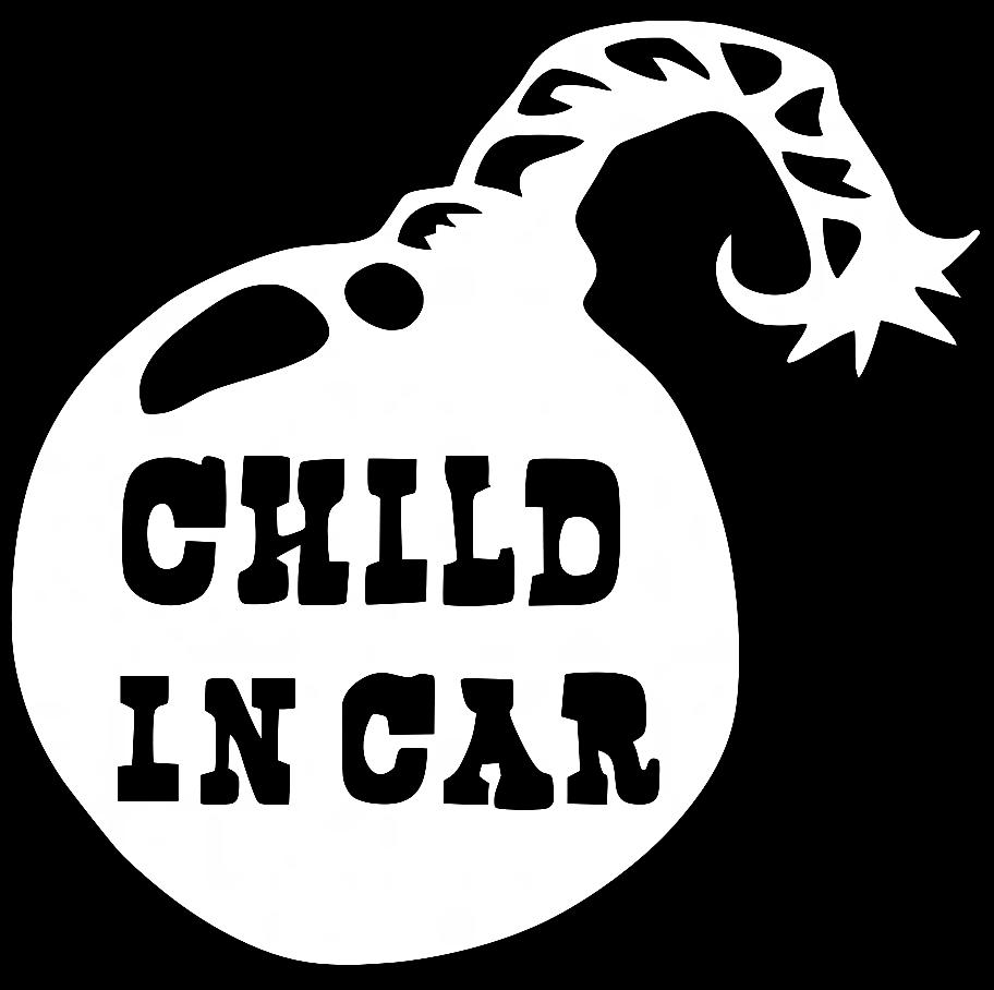 Наклейка на Автомобіль на Скло Дитина в Автомобілі Child in car 20*20 см + Монтажна плівка — 2