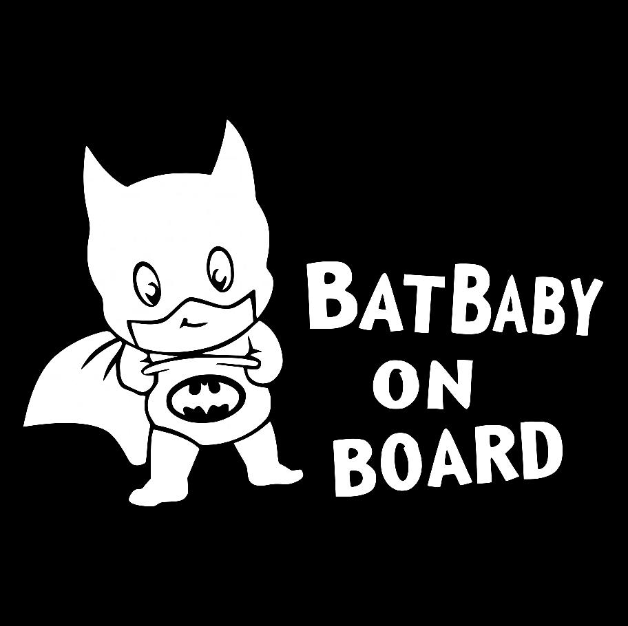 Наклейка на Автомобиль на Стекло Ребёнок в Автомобиле Baby on Board Бетмен 17*25 см + Монтажная пленка — 2