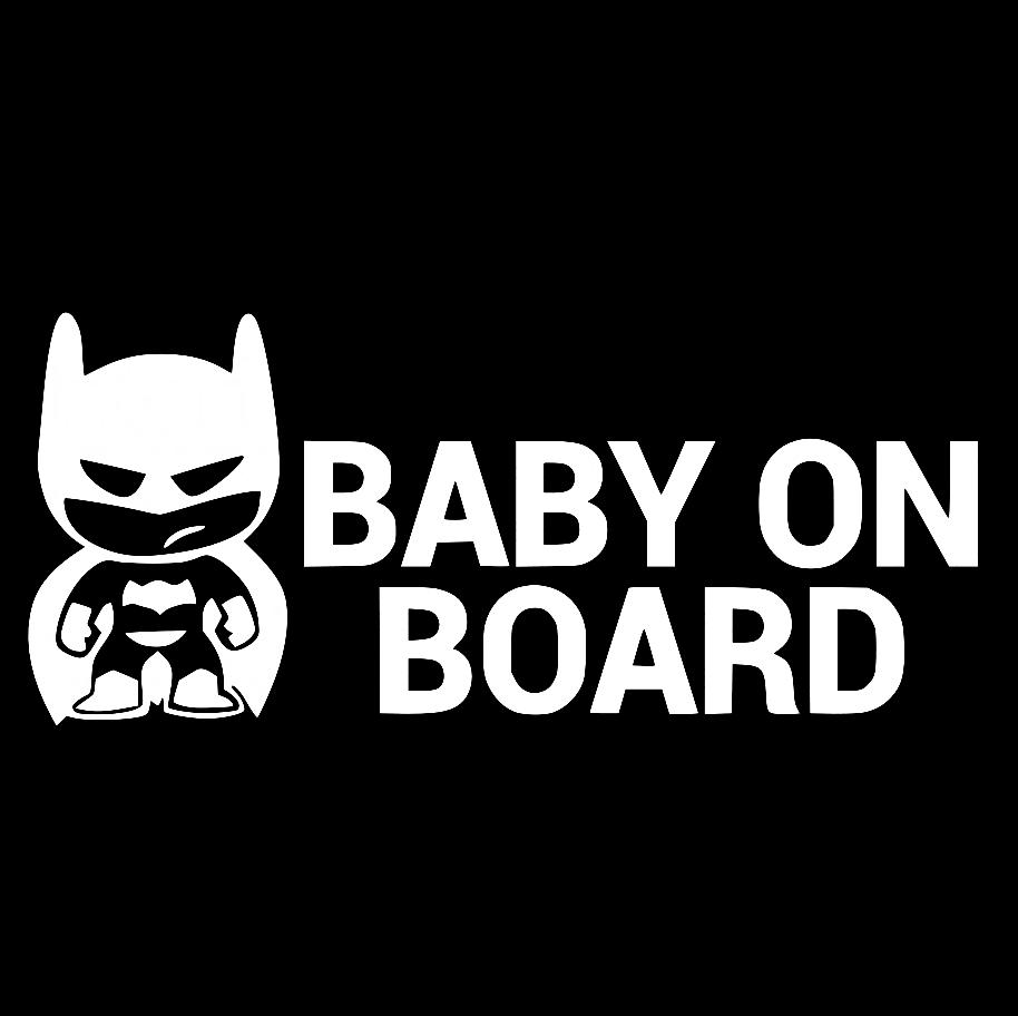 Наклейка на Автомобиль на Стекло Ребёнок в Автомобиле Baby on Board Бетмен 11*25 см + Монтажная пленка — 2