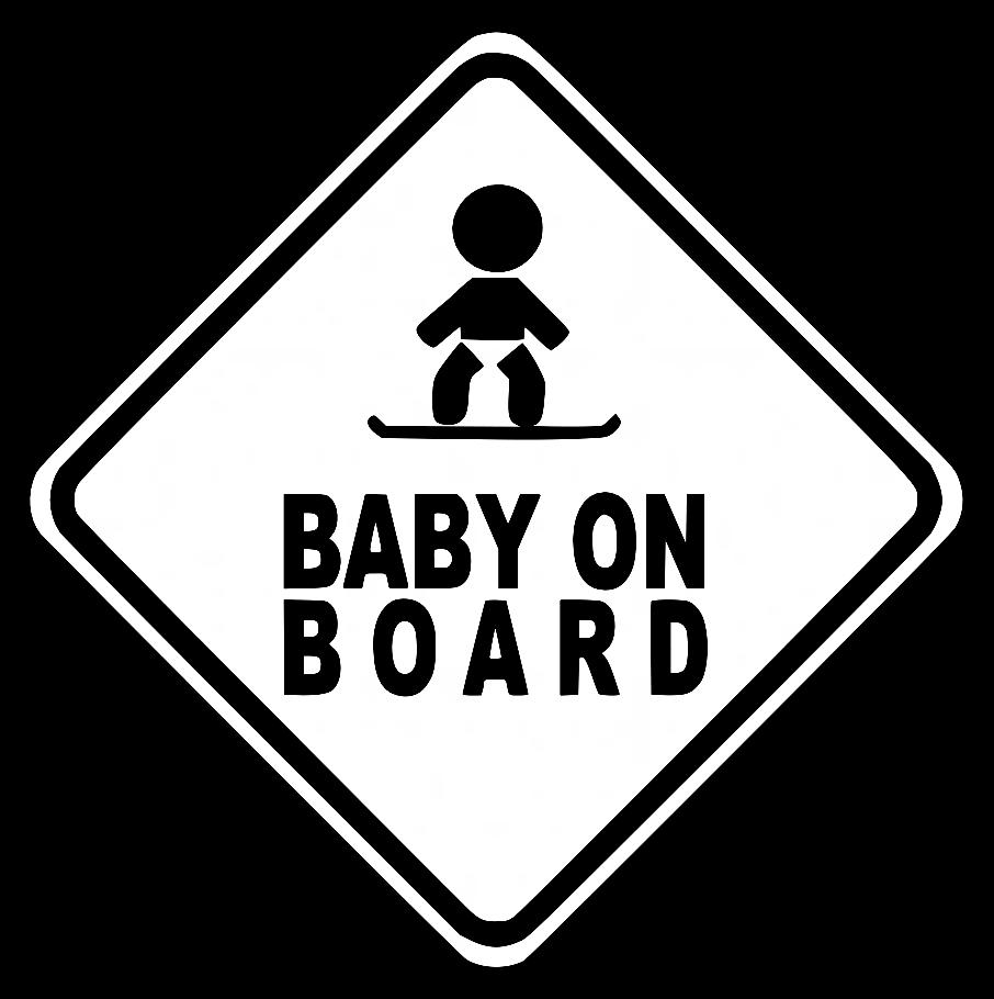 Наклейка на Автомобіль на Скло Дитина в Машині Baby on Board #43 - Volkswagen 20*20 см + Монтажна плівка — 2