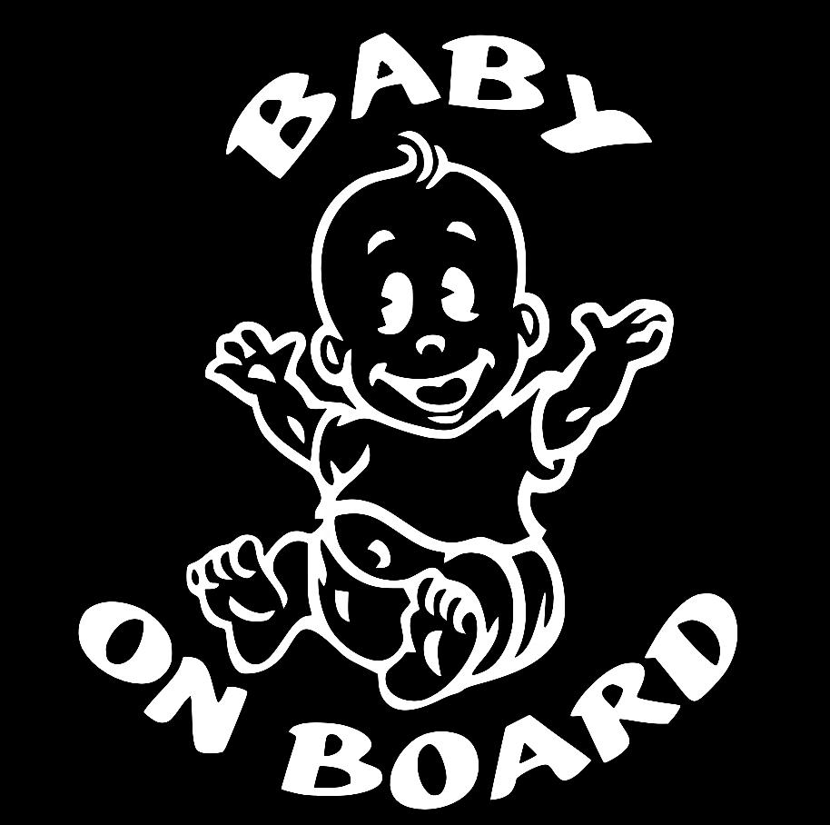 Наклейка на Автомобиль на Стекло Ребёнок в Автомобиле Baby on Board #26 20*17 см + Монтажная пленка — 2
