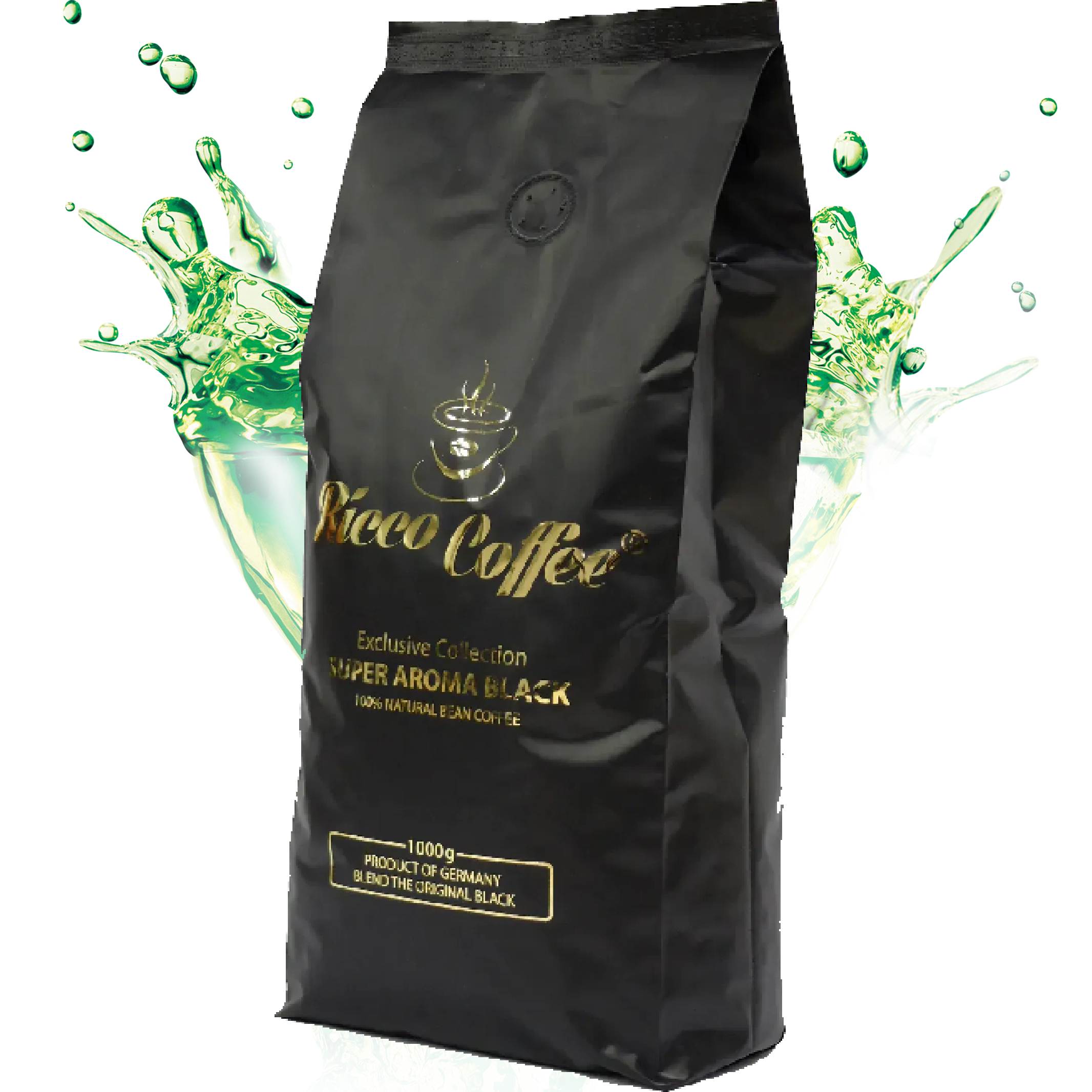 Кава в Зернах Ricco Coffee Super Aroma Black 1 кг (60/40)