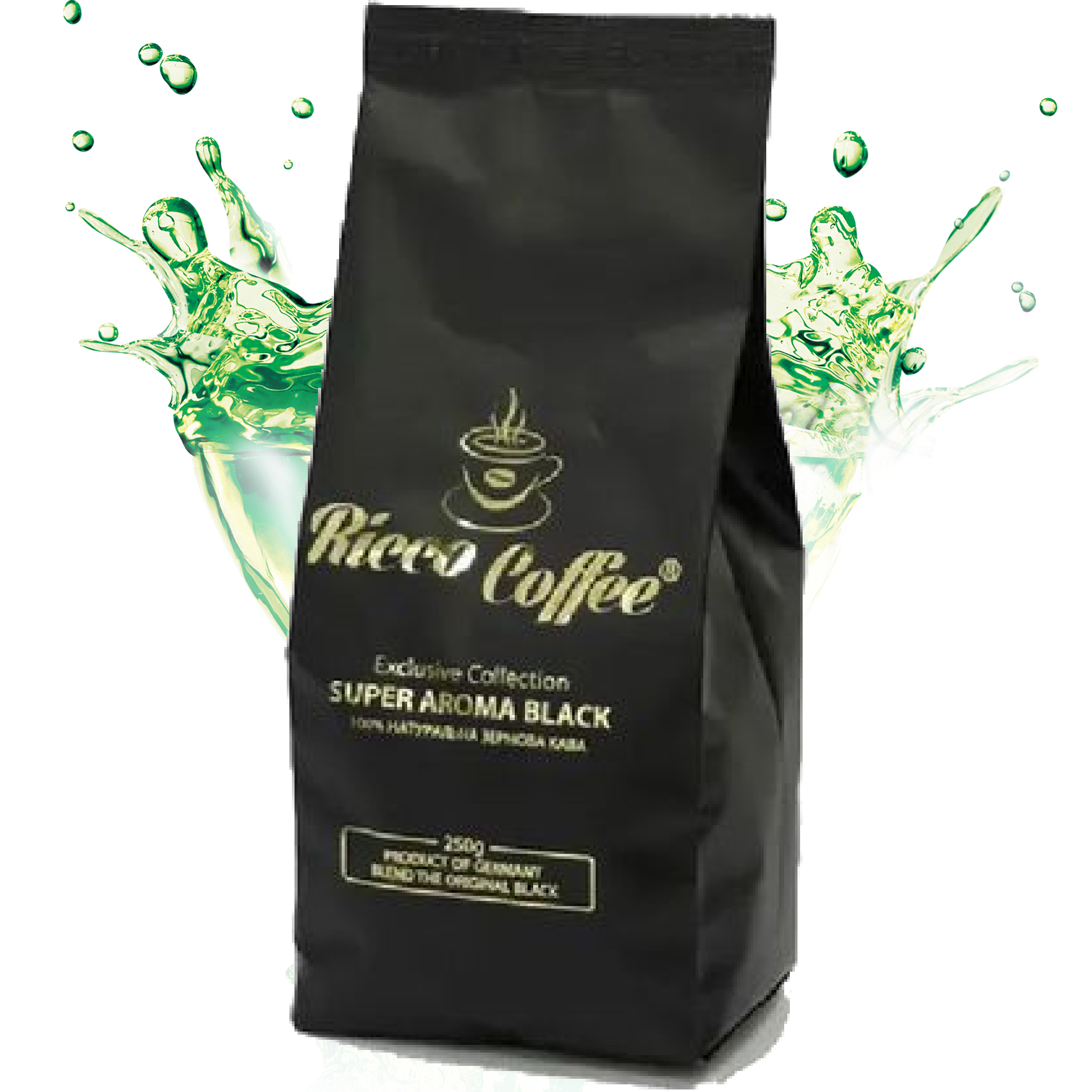 Кава в Зернах Ricco Coffee Super Aroma Black 225 г (60/40)