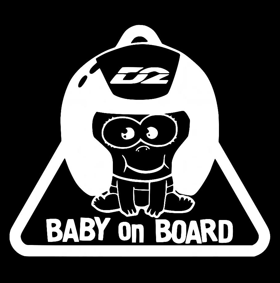 Наклейка на Автомобиль на Стекло Ребёнок в Машине Baby on Board #38 22*25 см + Монтажная пленка — 2